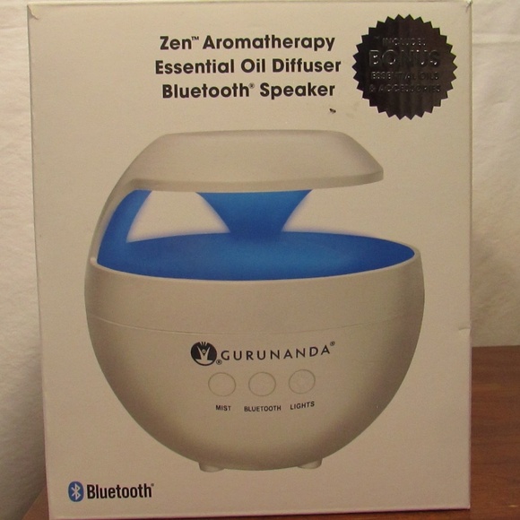 Gurunada Other - Zen Aromatherapy Essential Oil Diffuser with Bluetooth Speaker and 3 oils